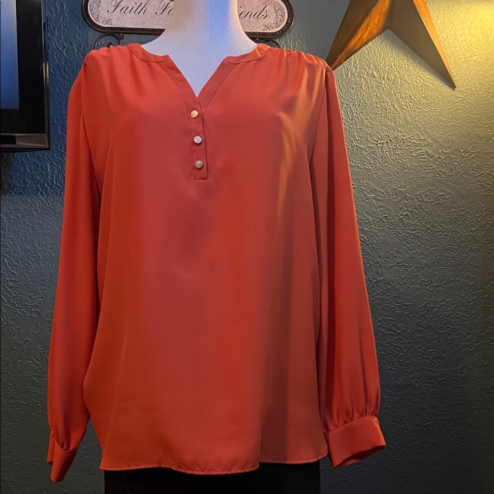 Investments Women's Blouse in Vibrant Orange